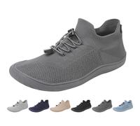 Generisch Barefoot Shoes Women's Men's Knit Minimalist Slip On Trainers Outdoor Trail Running Walking Shoes Comfortable Trainers Female Breathable Running Shoes Training Shoes, darkgray, 4 UK
