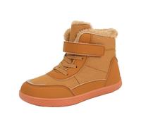 Generisch Barefoot Winter Boots for Girls Wide Toe Ankle Length Winter Snow Boots with Slip On Sole For/Large Baby Shoes Boy, yellow, 2.5 UK