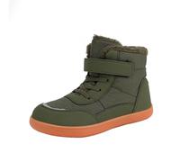 Generisch Barefoot Winter Boots for Girls Wide Toe Ankle Length Winter Snow Boots with Slip On Sole For/Large Baby Shoes Boy, Green, 11.5 UK Child