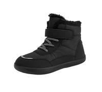 Generisch Barefoot Winter Boots for Girls Wide Toe Ankle Length Winter Snow Boots with Slip On Sole For/Large Baby Shoes Boy, black, 9 UK Child