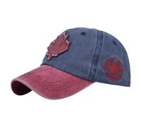 Generisch Baseball Cap Sun Hat Cowboy Hat Western Hat Canada Baseball Cap Canada Day Embroidered Maple Leaf Flag Adjustable Hat, red, One Size
