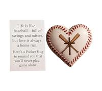 Generisch Baseball - Heart Shape Inspirational Keepsake - Portable Motivational Cards | For Players Athletes Collectors Game Days Training Field Tournaments Travel Birthday Holiday Parties