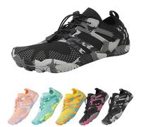 Generisch Bathing Shoes for Men Women Quick-Drying Water Shoes Beach Shoes Barefoot Shoes Swimming Shoes Aqua Shoes Quick Drying Surf Shoes Trail Running Shoes Fitness Shoes Training Shoes, gray, 36