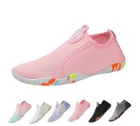 Generisch Bathing Shoes Women Men Quick Drying Water Shoes Unisex Swimming Shoes Summer Orthopaedic Beach Shoes Slip On Aqua Shoes Soft Sole Wear-resistant Surf Shoes, pink, 8 UK