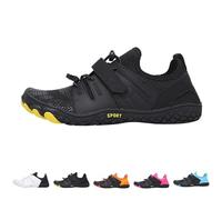 Generisch Bathing Shoes Women: Quick-Drying Water Shoes, Men's Beach Shoes, Drainage Holes Beach Swimming Shoes, Unisex Barefoot Shoes for Trail Running, Hiking, Kayaking, Gym, black, 8.5 UK