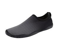 Generisch Bathing Shoes Women's Men's Swimming Shoes Soft Sole Water Shoes Quick Drying Beach Shoes Comfortable Breathable Surf Shoes Unisex Aqua Shoes Non-Slip Barefoot Shoes, BK1, 10 UK