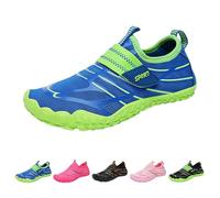 Generisch Bathing Shoes Women's Men's Swimming Shoes Water Shoes Lightweight Barefoot Shoes Quick Drying Beach Shoes Aqua Shoes Slip On Barefoot Shoes for Beach Pool, blue, 11.5 UK Child