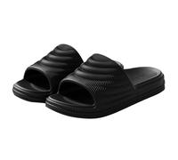 Generisch Bathing Shoes Women's Non-Slip Comfortable Slippers Platform Lightweight Mules Shower Shoes Men Breathable Cloud Height-Increasing Mules Bath Slippers Flip Flops Indoor/Outdoor, black, 10 UK
