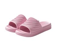 Generisch Bathing Shoes Women's Non-Slip Comfortable Slippers Platform Lightweight Mules Shower Shoes Men Breathable Cloud Height-Increasing Mules Bath Slippers Flip Flops Indoor/Outdoor, pink, 4 UK