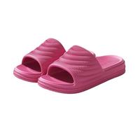 Generisch Bathing Shoes Women's Non-Slip Comfortable Slippers Platform Lightweight Mules Shower Shoes Men Breathable Cloud Height-Increasing Mules Bath Slippers Flip Flops Indoor/Outdoor, Hot Pink, 4