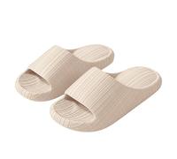 Generisch Bathing Slippers, Men's Wide Slippers, Summer Open Thick Sole, Bath Slippers, Shower Shoes, Plain Bathing Sandals, Sauna, Beach Sandals, Platform Sandals, khaki, 8 UK