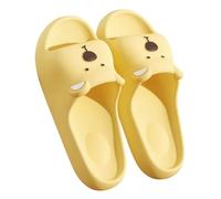 Generisch Bathing Slippers Women's 42 Non-Slip Bathing Shoes Women's Beach Indoor Slippers Open Toe Barefoot Shoes Quick Drying Leisure Shoes Shock Absorbing Flip Flop Soft Soles Slippers, yellow, 4