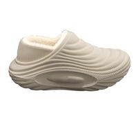 Generisch Bathing Slippers Women's Bathing Shoes Mules Bath Slippers with Fleece Lining for Indoor Outdoor Use Winter Shoes with Memory Foam Comfort Arch Support, White, 10 UK