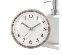 Generisch Bathroom - Waterproof and Battery Operated Alarm Clock with Suction Cup | 7.5 cm Suction Cup Small for the Bathroom, for Home Office Bedroom Living Room Kitchen Mirror and Fridge