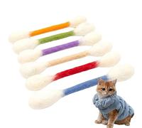 Generisch Bâtonnets Coton Pour Chat - Lot de 6 Accessories en Feutrine Apaisement Dentaire | Stick Dentaire Chat - Jouet à Mâcher Pour Maison Jardin Parc Exercice Chats Accessory