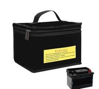 Generisch Battery Bag Fireproof, Fireproof Household Batteries Organizer, 21.5x14.5x16.5cm/8.46x5.71x6.5 inches Large Capacity Storage Container for Chargers and Accessories