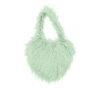 Generisch Beach Bag, Summer Handbag, Trendy Peach Heart Bag for Women, Beach Wool Bag, Heart-Shaped Cute Shoulder Bag, Shoulder Bag, Green, Einheitsgröße, Tote Backpacks