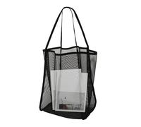 Generisch Beach Bag - Summer Travel | Breathable Transparent Mesh Bag | Large Capacity Lightweight for Beach Pool Lake Water Park Holiday Picnic Camping Outdoor Adventure, black, Siehe