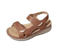 Generisch Beach Shoes Women's Slippers Seaside Flat One Slippers Sandals, brown, 9.5 UK