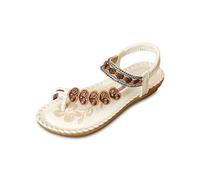 Generisch Beach Shoes Women's Slippers Seaside Vacation Flat One Slippers Sandals Black Women's Shoes Winter, White, 10 UK