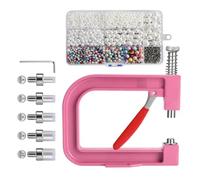 Generisch Bead Press Tool Set, Manual Bead Setting Tool - Jewellery Making Beads Fastener for Leather Beginners Bags Wedding Dresses Earrings Hats