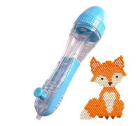 Generisch Beaded Craft Pens - Automatic Press Pen Decorator for Fast Bead Attachment, Kids Art Activities with Decorating Function, Ergonomic Grip Writer for Girls DIY Bracelets, Pink, Holiday Craft