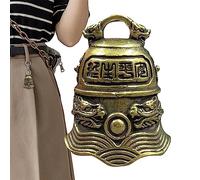 Generisch Bear Bell, Retro Solid Brass Loud Bear Bells, Hiking Bell with Dragon Engraving, Bear Bells for Camping, Survival, Cycling, Fishing, Climbing, Outdoor Protection