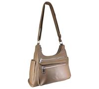 Generisch Beautiful Women's Handbag Shoulder Bag Leather Look Crossbody Bag with Multiple Compartments Large Capacity Adjustable Black Grey Blue Khaki, khaki, 34 x 21 x 16 cm