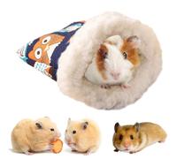 Generisch Bed, Winter Plush Small Animal Sleeping Bag, Cosy Sleeping Area, Soft Nest for Pets - For Hamsters, Rabbits, Guinea Pigs, Ferrets, Squirrel, Hedgehog & Chinchilla