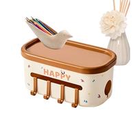 Generisch Bedside Table Storage - with Hooks and Waste Bin, Bunk Bed Storage Bag , for Bedroom, Home, Hospital, Children's Bed, Bottles, Glasses, Telephone, Remote Control