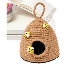 Generisch Beehive - Cute Aesthetic Rope Ornament | Natural Honey Bee House Decoration for Kitchen Living Room Farmhouse Office | Graduated Tray - Spring Summer Party