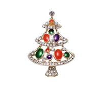 Generisch Bell Jewellery Creative Holiday Clothing Christmas Decoration Tree Brooch Scepter Brooch (D, 4.4 x 3.1 cm)