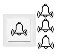 Generisch Bell Sticker Bell Bell Switch Sticker Pack of 4 (254/3/1) (Matte White)