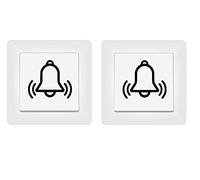 generisch Bell Switch Sticker (246/3/1) Glossy Black, 3.8 x 4.2 cm, Pack of 2