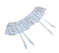 Generisch Belt Stockings Lace Garter Women's Garter Socks + Thigh Highs, White, One Size