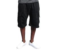Generisch Bermuda Shorts Men's Knee-Length Cotton Short Trousers Summer Cargo Shorts with Multiple Pockets Leisure Trousers Short Summer Shorts with Drawstring Baggy Outdoor Shorts Sports Shorts for