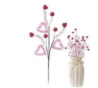 Generisch Berry Branches - Silk Flowers, Artificial Flower Pickers, Lifelike and Decorative | Durable Home Decoration, Valentine's Day Stems for Vases, Wedding Decoration, Party, Holiday
