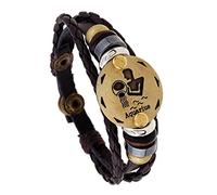 Generisch Best Man Bracelet 12 Braided Adjustable Constellation Leather Bracelets Neoprene Bracelet, one size, Leather, No gemstone