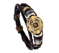 Generisch Best Man Bracelet 12 Braided Adjustable Constellation Leather Bracelets Neoprene Bracelet, one size, Leather, No gemstone