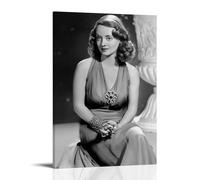 Generisch Bette Davis Retro Poster Wall Painting Canvas Living Room Bedroom Decoration Artwork 08 x 12 inches (20 x 30 cm)