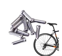 Generisch Bicycle Cable End Caps | Brake Wire Cover Tips | 10 Pcs Aluminium Alloy Shifter Ferrules, Mountain Bike Crimps Accessory; Replacement Road Cycling Parts, Metal Housing Protector Kit, Gear