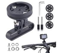 Generisch Bicycle Computer Mount - 4 cm Adjustable Computer Holder | Metal Stem Mount for GPS & Sports Camera, 1 Set, Black, Aluminium, Road Bike, Accessories, Lightweight Construction