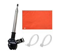 Generisch Bicycle Flag | Adjustable Height 1.60 m | High Visibility Orange Bicycle Flags - for Cycling, Motorcycle, Kayak, Trailer, Wheelchair, Street, Driving, Park, Party