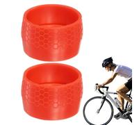 Generisch Bicycle Grip Wrap Ring, Silicone Grip Tape Ring, 2 Pieces Bicycle Elastic Belt Mounting Ring, Non-Slip Silicone Road Bike Handlebar Tape Ring, Grip Tape Retaining Ring