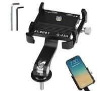 Generisch Bicycle Mobile Phone Holder - Handlebar Smartphone Holder, Shock-Absorbing Holder 180 Degree Adjustable for Bicycle Scooter E-Scooter Navigation Outdoor