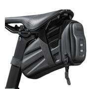 Generisch Bicycle Saddle Bag - Waterproof Seat Pad with Hard Shell | 1.8 Litre Underseat Bag for Mountain and Road Bike | Reflective 3D Design with Commuting and Long Distance Riding