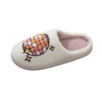 Generisch Bicycle Shoes Women's Couples Winter Christmas Disco Light Slippers Men and Women Slippers Large Size Women's Shoes Spring 10, White, 7 UK