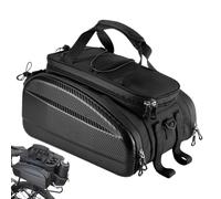 Generisch Bicycle Suitcase Bag, Bicycle Rack Bag, Bicycle Carrier Pannier, Expandable Reflective Rack Packer, Rear Seat Bag, Cycling Carrier Back Seat Saddle Bag for Storage Luggage