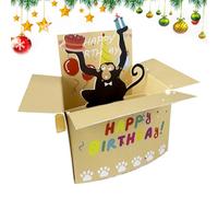 Generisch Biglietto Auguri Compleanno Divertente | Cartone Animato Festivo | Regalo Simpatico per Ragazza, Ragazzo, Ideal for Amici, Famiglia, Party, Festa di Compleano