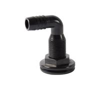 Generisch Bilge Pump Drain Through Hull Connection, 90 Degree Through Connection, Damage Resistant ABS Breakthrough Connector - Hull Fitting for Drain Plugs of the On-Board Water Pipes of Ships